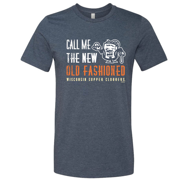 Wisconsin Supper Clubbers Heathered Navy Call Me T-Shirt