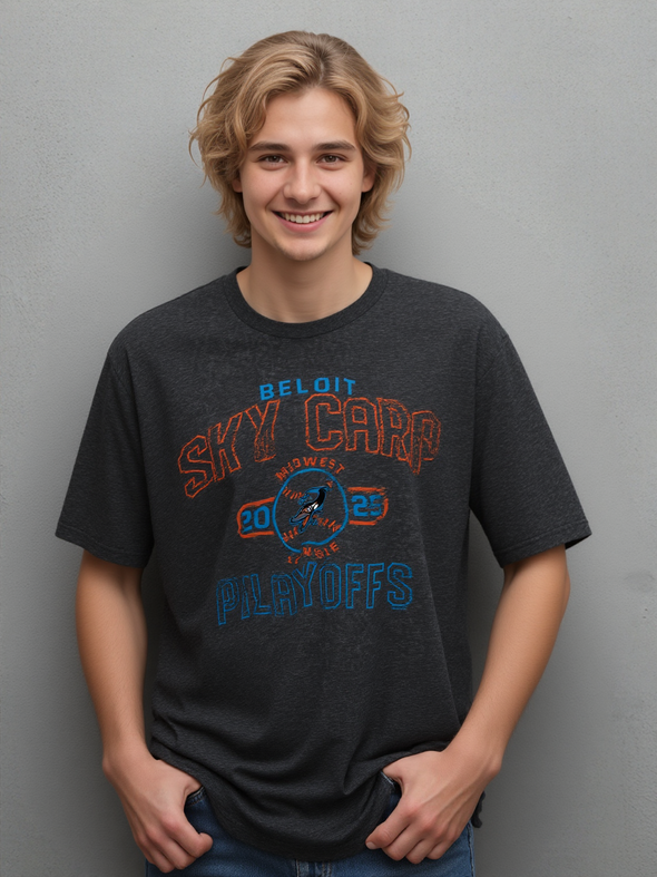 Beloit Sky Carp Tri-Blend Black Frost Playoffs 2025
