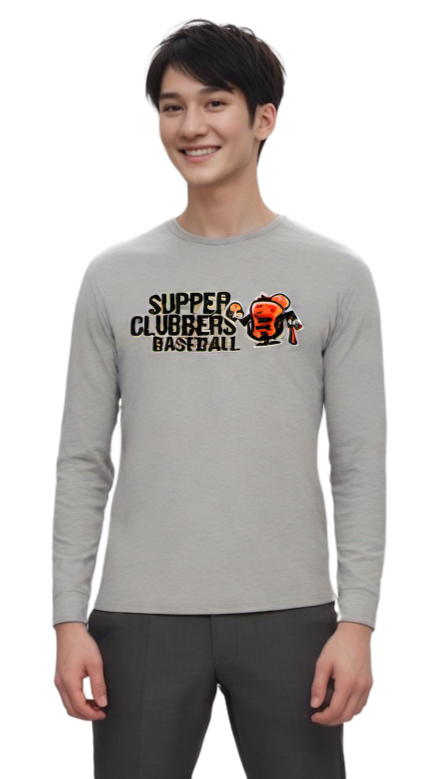 Wisconsin Supper Clubbers Heather Dark Gray CVC L/S T-Shirt