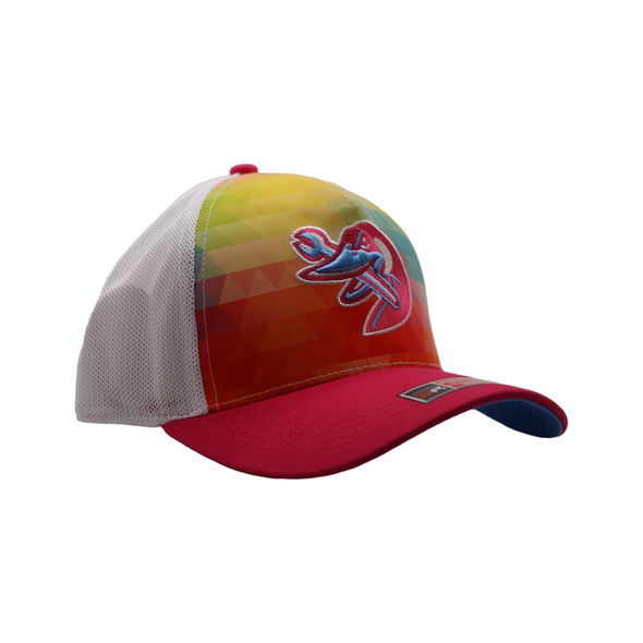 Beloit Sky Carp Rainbow/Pink Youth Trucker Hat