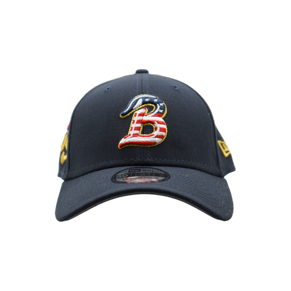 Beloit Sky Carp New Era 39Thirty Stars & Stripes 2023 Hat